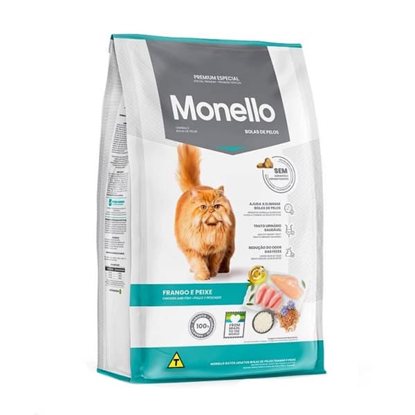 غذای گربه هیربال با طعم مرغ و ماهی مونلو – Monello Hairball