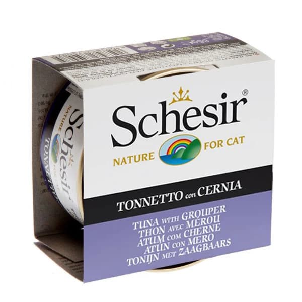 کنسرو گربه 85 گرمی تن و ماهی هامور شسیر – Schesir