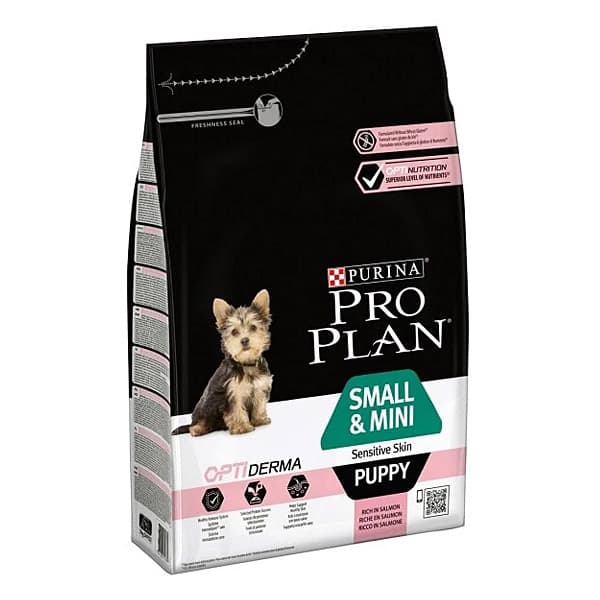 غذای توله سگ نژاد کوچک با سالمون پروپلن – ProPlan OptiDerma