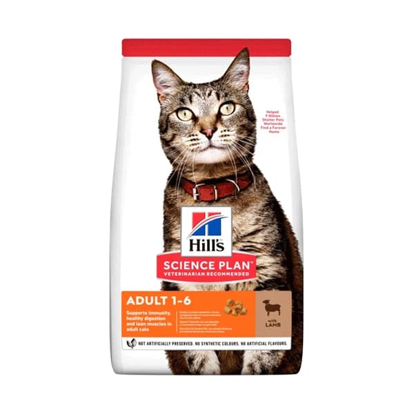 غذای خشک گربه بالغ با طعم بره هیلز – Hills Adult Lamb