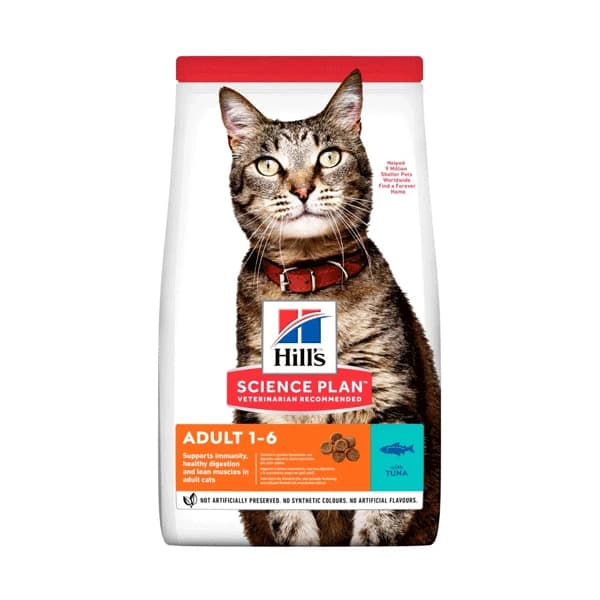 غذای خشک گربه بالغ طعم ماهی تن هیلز – Science Plan with Tuna