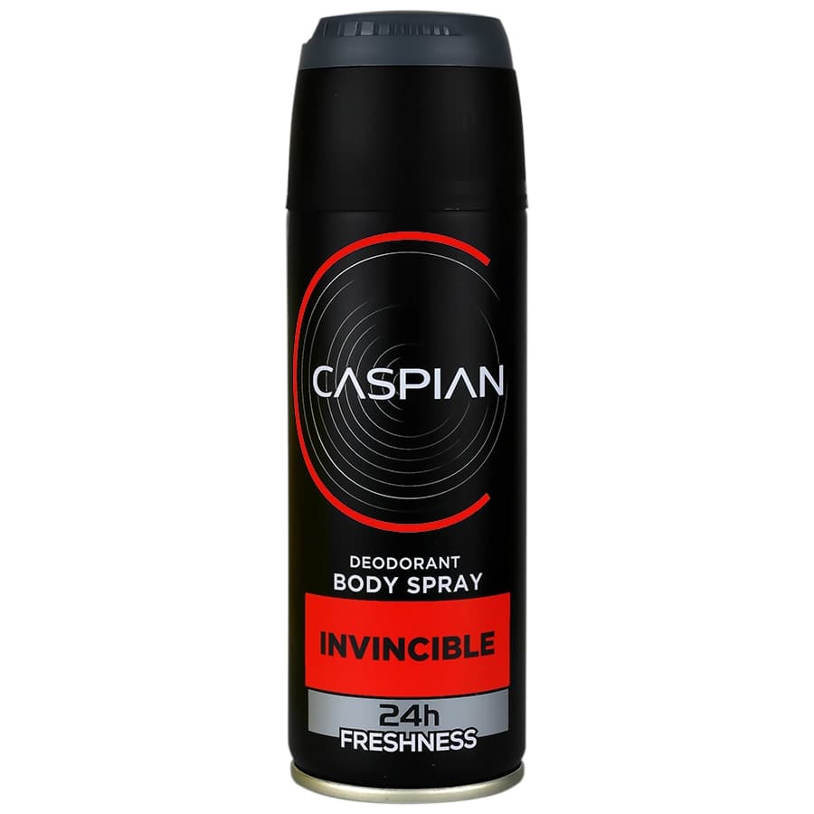 اسپری بدن مردانه کاسپين با کپ چرخشی مدل INVINCIBLE حجم 150 میلی — تصویر ۱۲