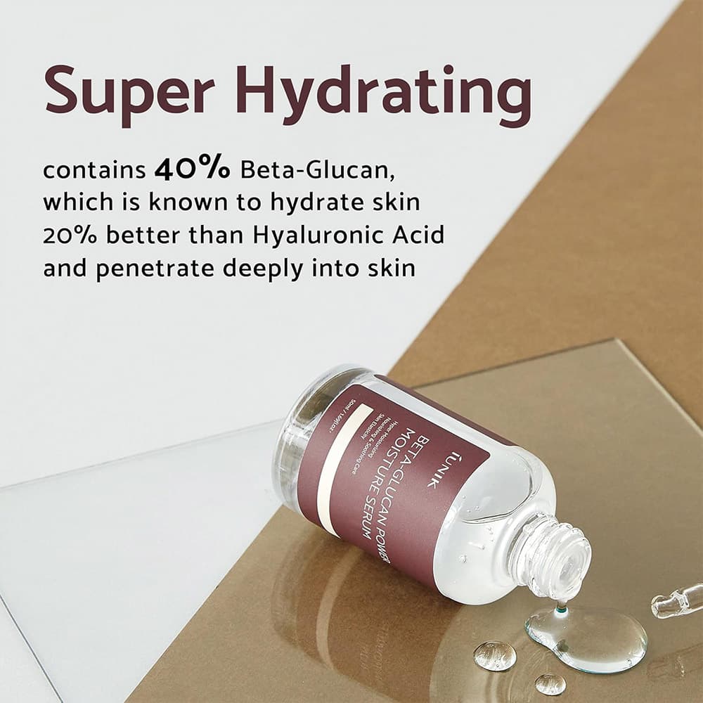 سرم بتاگلوکان آیونیک آبرسان قوی و تقویت کننده سد دفاعی پوست iUnik Beta-Glucan Power Moisture Serum — تصویر ۹