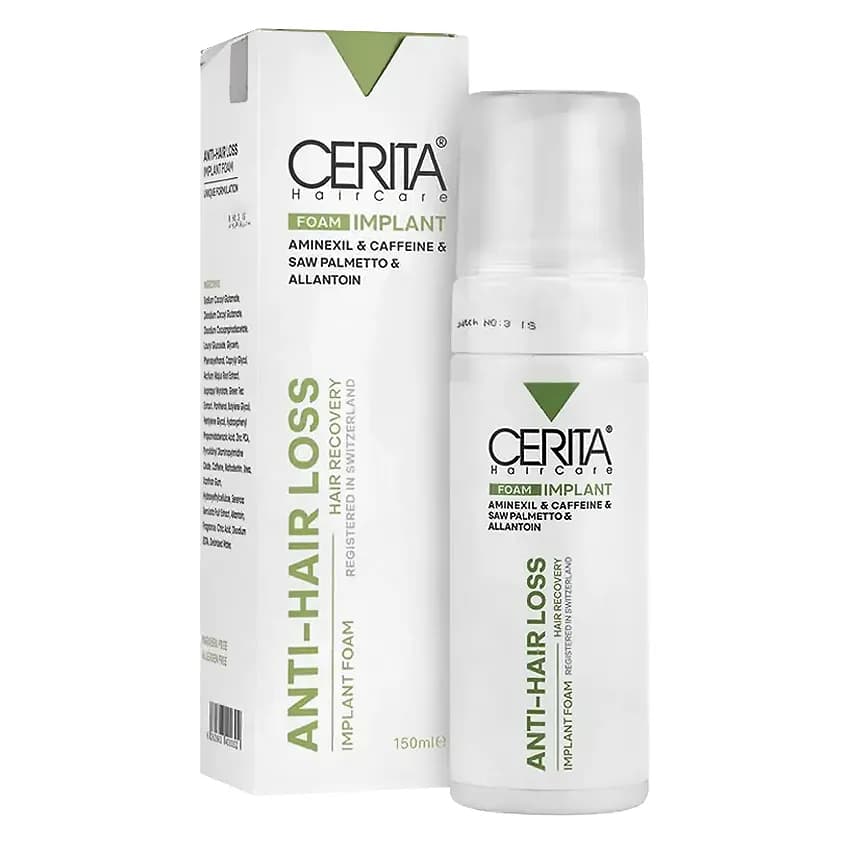 شامپو فوم سریتا مدل ایمپلنت – تقویت کننده و ضد ریزش – حاوی آمینکسیل و کافئین مناسب موهای کاشته شده – 150 میلی لیتر — تصویر ۸