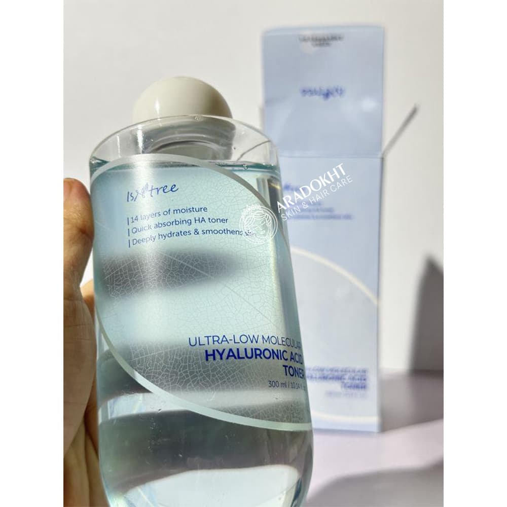 تونر آبرسان هیالورونیک اسید ریز مولکولی ایزنتری Isntree Ultra-Low Molecular Hyaluronic Acid Toner — تصویر ۱۲
