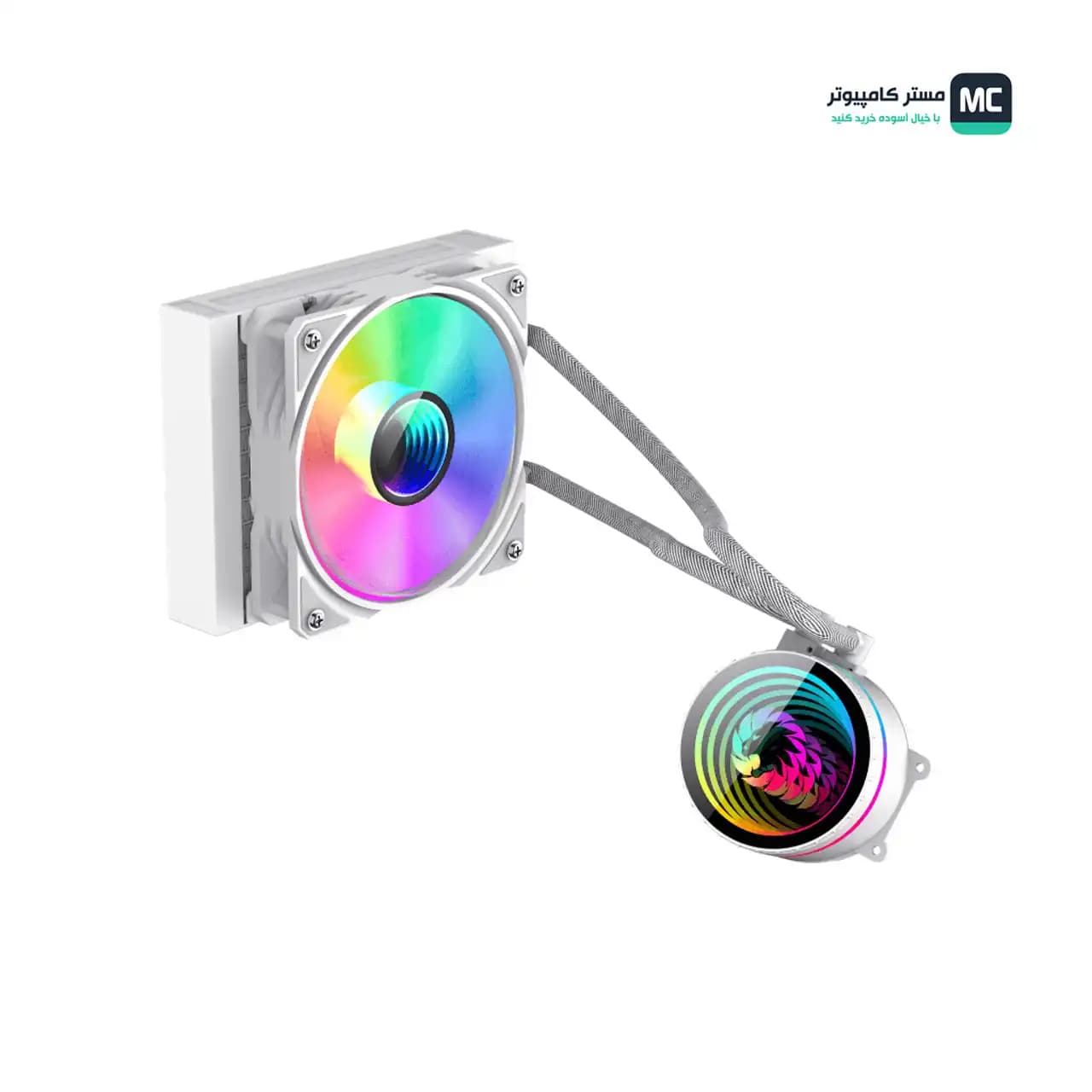 خنک کننده مایع پردازنده گیم مکس IceBurg 120 Infinity White — تصویر ۸