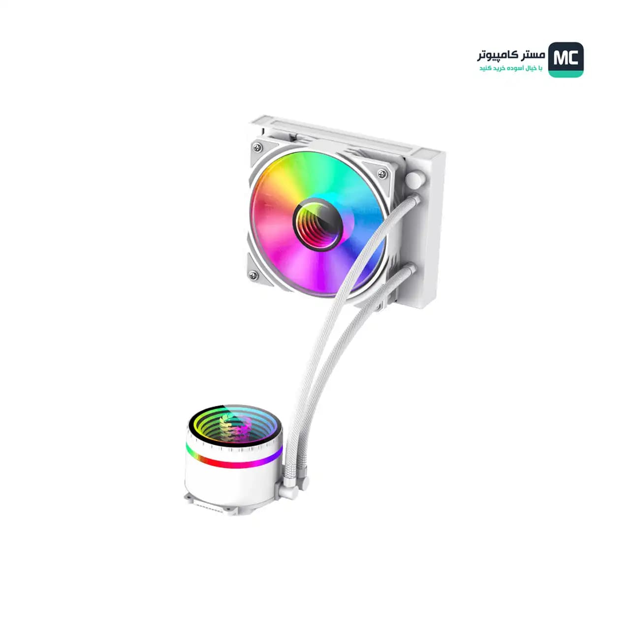 خنک کننده مایع پردازنده گیم مکس IceBurg 120 Infinity White — تصویر ۹