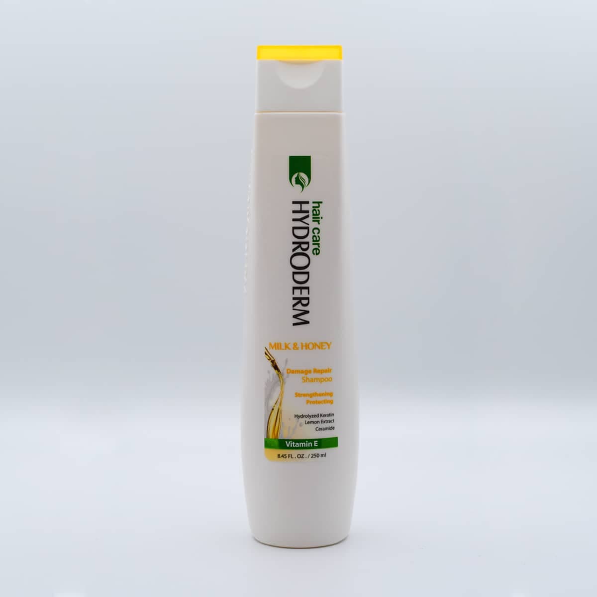 شامپو استحکام بخش و ترمیم کننده مو هیدرودرم حاوی شیر و عسل (حجم 250 و 400 )