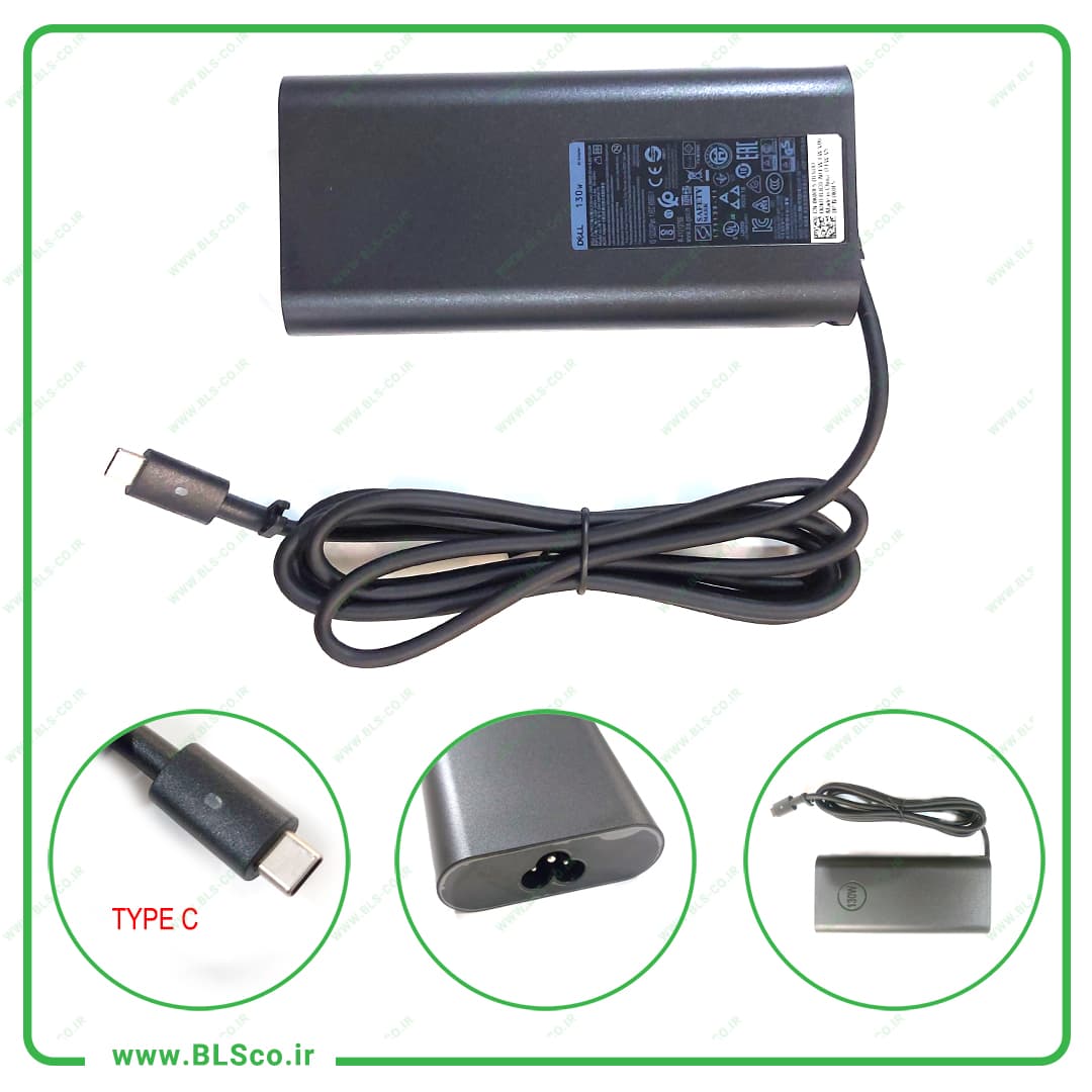شارژر اورجینال لپ تاپ دل Dell Type C 20V 6.5A — تصویر ۲