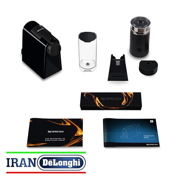 اسپرسو ساز نسپرسو اسنزا مینی دلونگی مشکی با کف شیرساز Aeroccino 3 — تصویر ۵