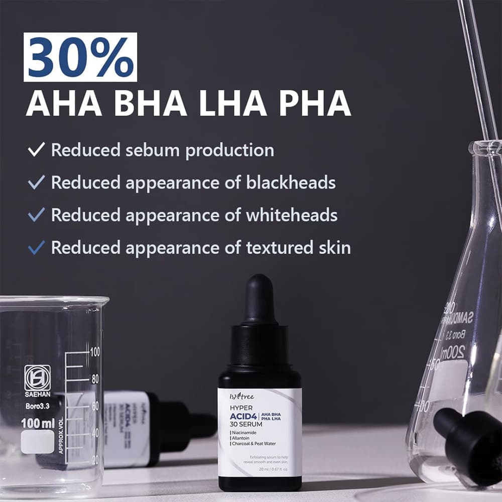 هایپر سرم لایه بردار 4 اسید ایزنتری Isntree Hyper Acid 4 AHA BHA PHA 30 Serum — تصویر ۶