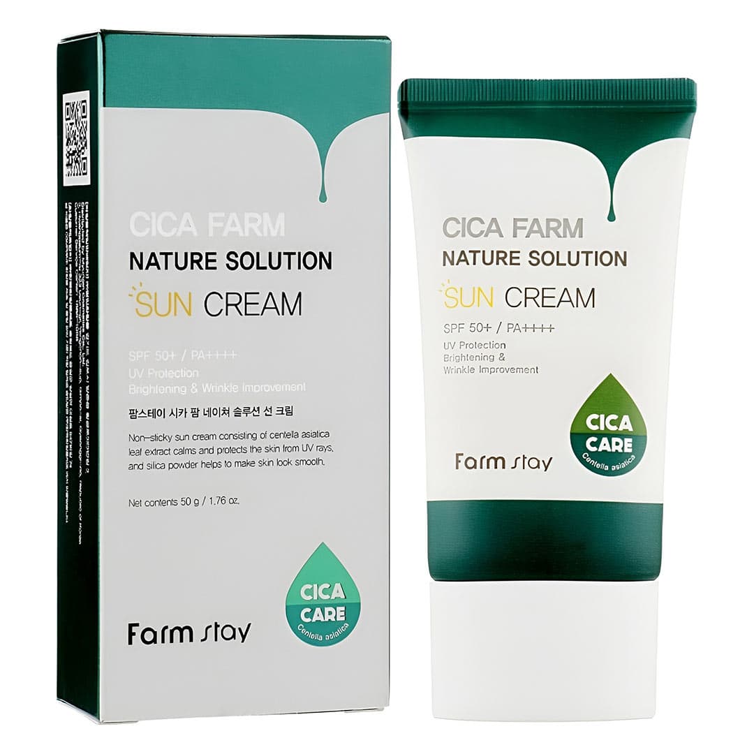 ضدآفتاب ضد چروک و روشن کننده سیکا فارم استی Farm Stay Cica Farm Nature Solution Sun Cream — تصویر ۸