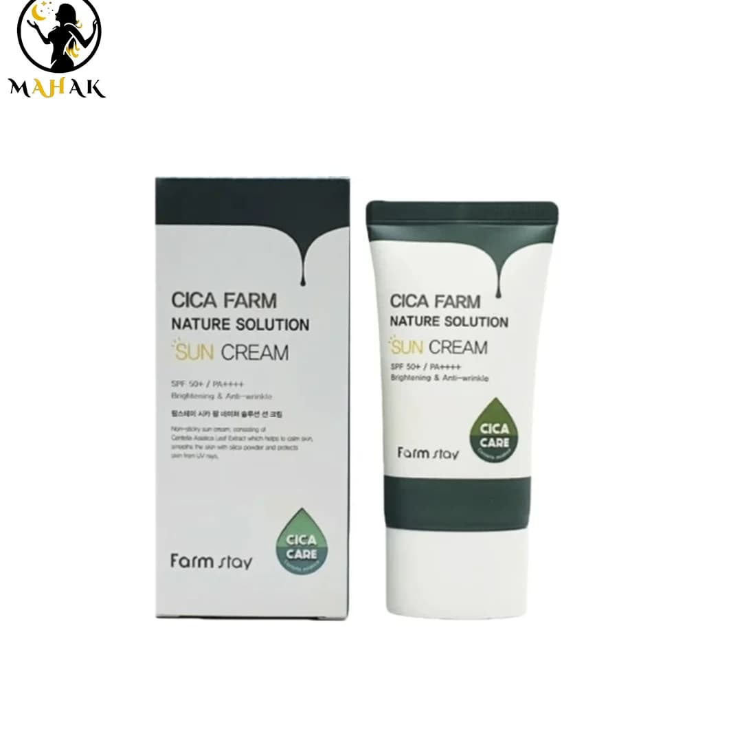 ضدآفتاب ضد چروک و روشن کننده سیکا فارم استی Farm Stay Cica Farm Nature Solution Sun Cream — تصویر ۶
