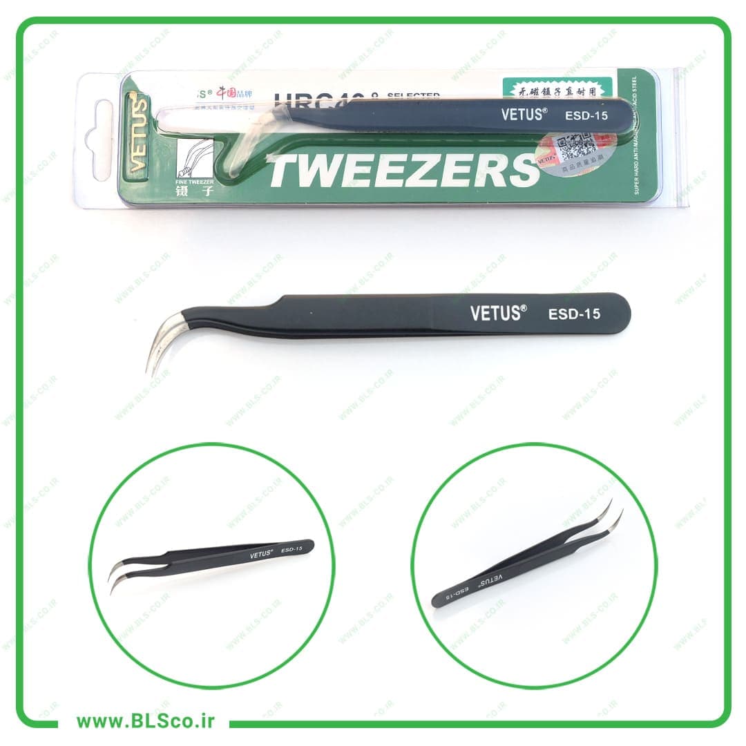 پنس آنتی استاتیک کج ESD-15