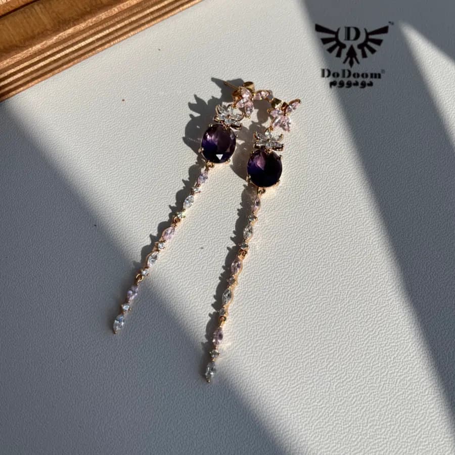 گوشواره نگین گرد E62 — تصویر ۵