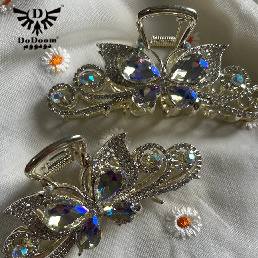 کلیپس فلزی نگین پروانه ای C228 — تصویر ۵