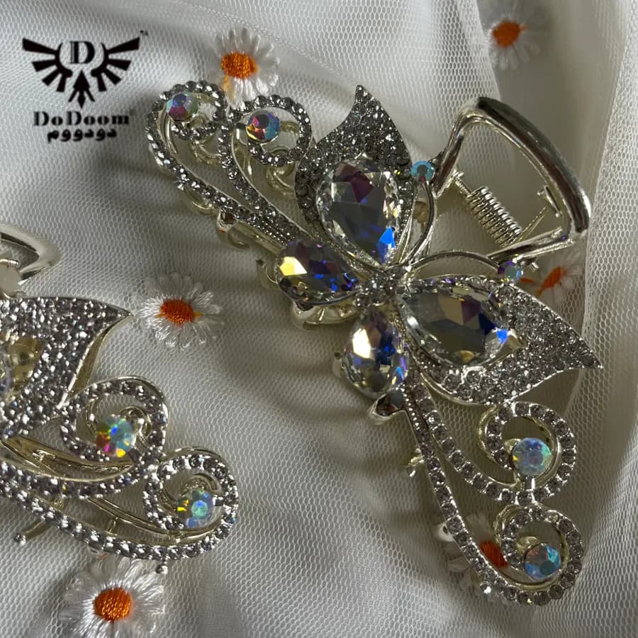 کلیپس فلزی نگین پروانه ای C228 — تصویر ۷