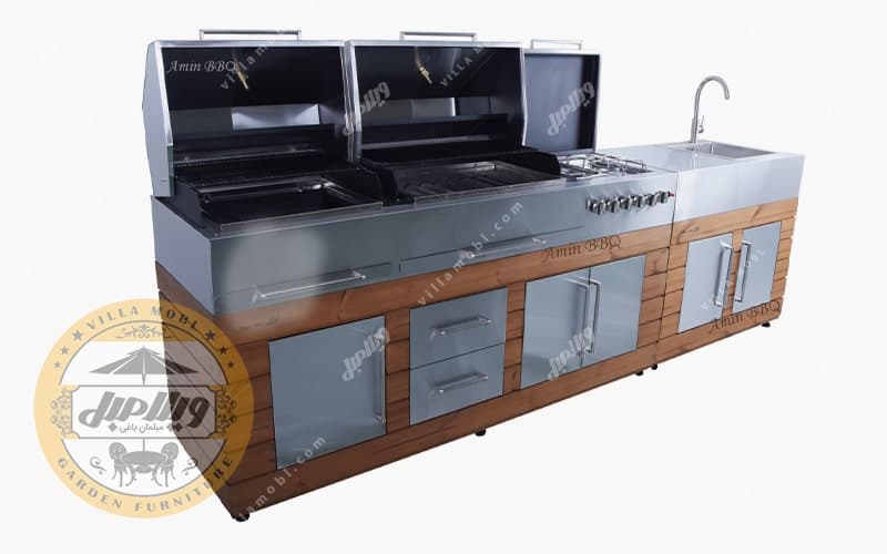 باربیکیو آیلند مدل استیل و ترموود SWRC 300