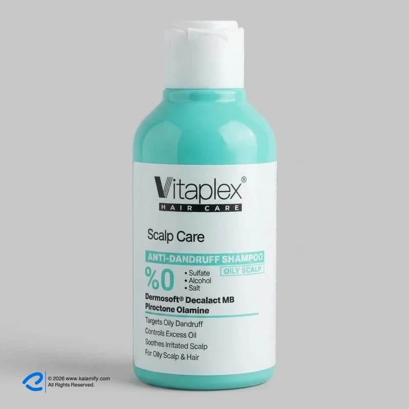 شامپو مو ویتاپلکس مدل Scalp Care ضد شوره، کنترل چربی و ضد خارش مناسب موهای چرب حجم 250 میلی‌لیتر