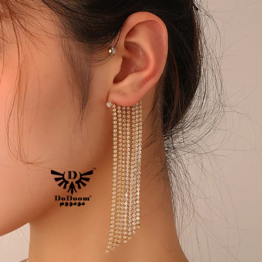 گوشواره ایرکاف مجلسی پرنگین E48 — تصویر ۳
