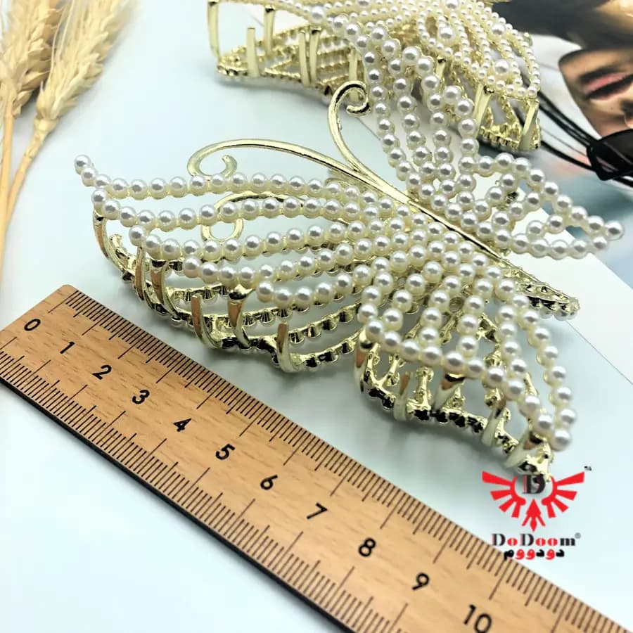 کلیپس فلزی پروانه مرواریدی C209 — تصویر ۵