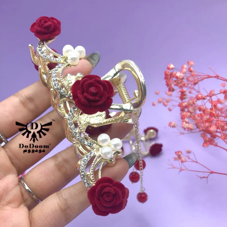کلیپس فلزی گل آویزدار C205 — تصویر ۳