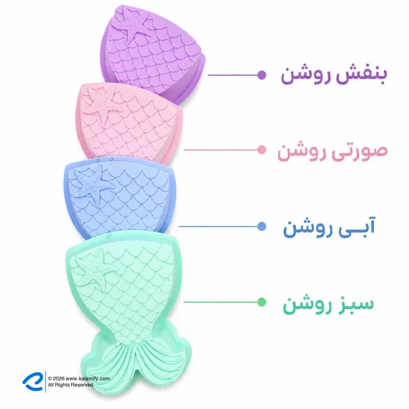 قالب ژله سیلیکونی مدل دم ماهی — تصویر ۴