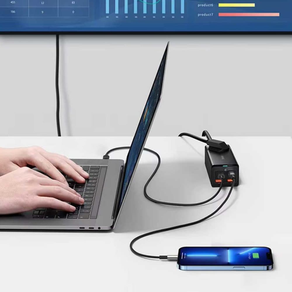 شارژر رومیزی بیسوس مدل PowerCombo on Power Strip PSZM000401 — تصویر ۱۰