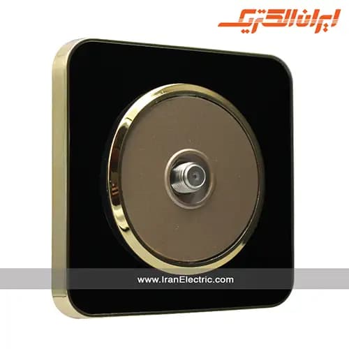 پریز آنتن SAT اسپیناس طلایی زه مشکی میان بژ