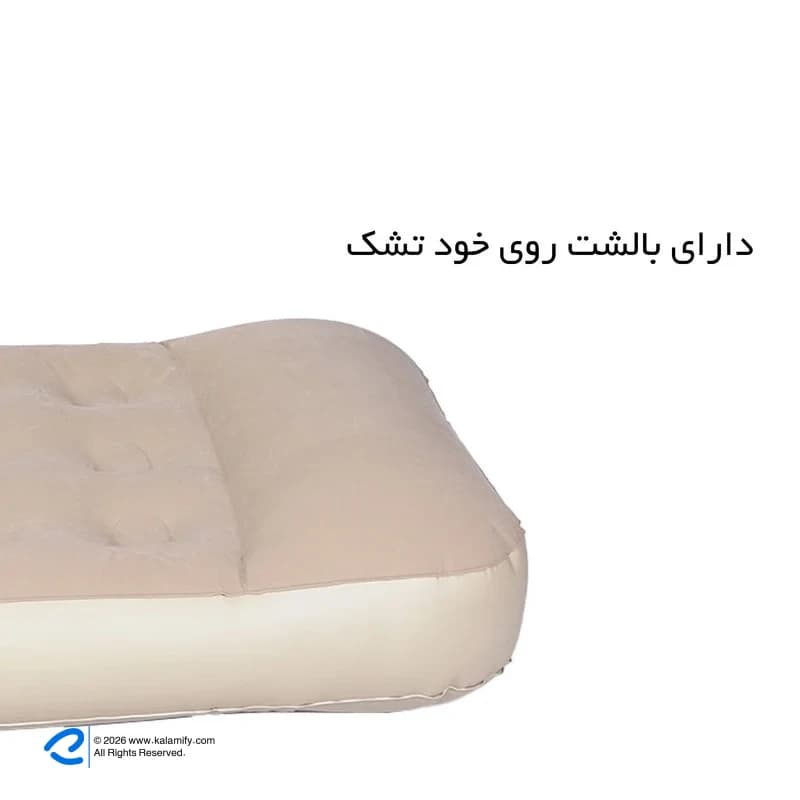 تشک کمپینگ تک نفره | همراه پمپ شارژی و بالشت ارتفاع 30 سانتی — تصویر ۹