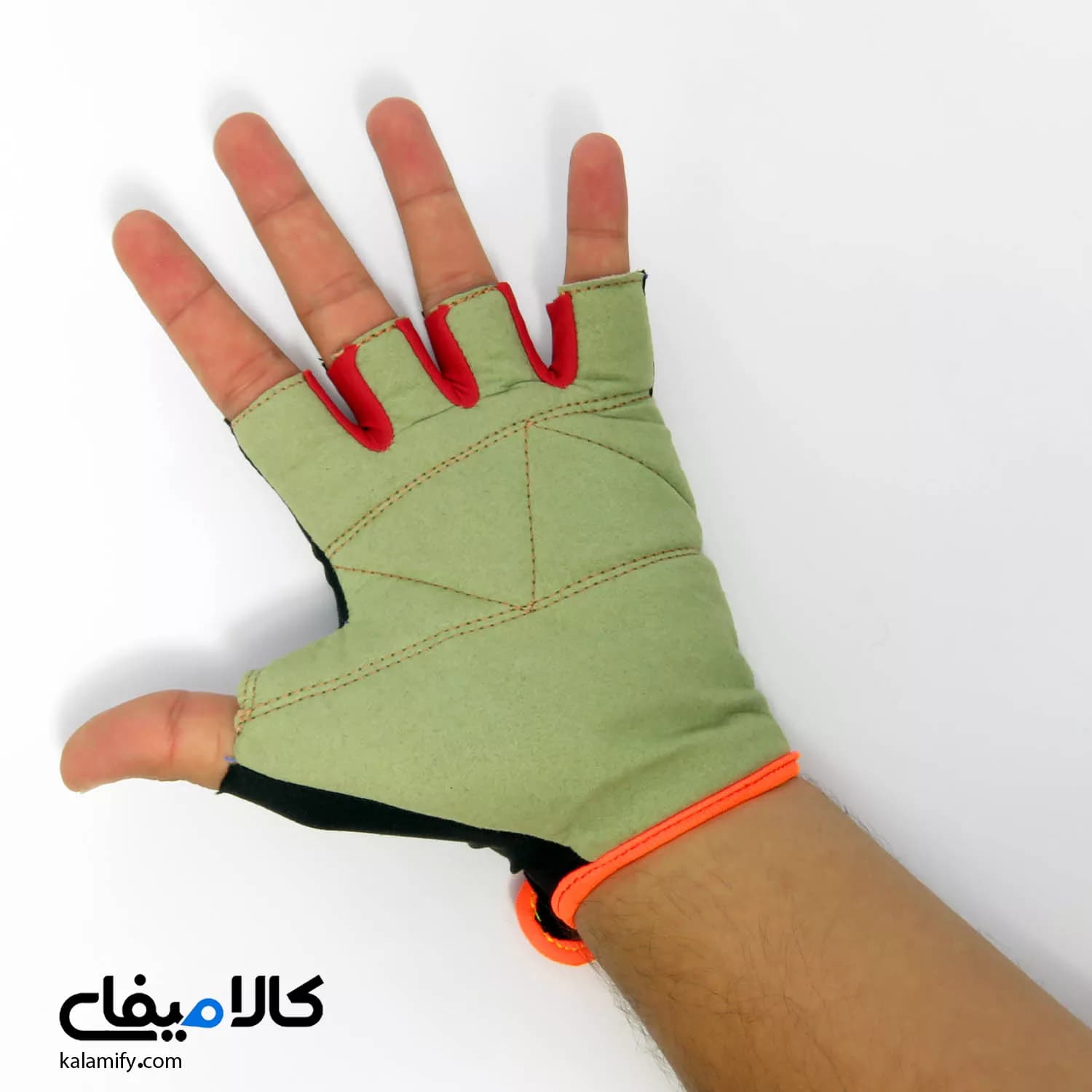 دستکش موتور سواری نیم پنجه — تصویر ۳