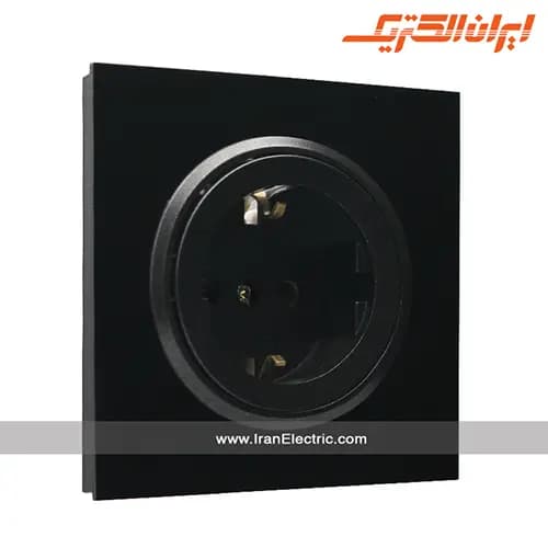 پریز برق ارت‌دار اسپادانا مشکی زه مشکی