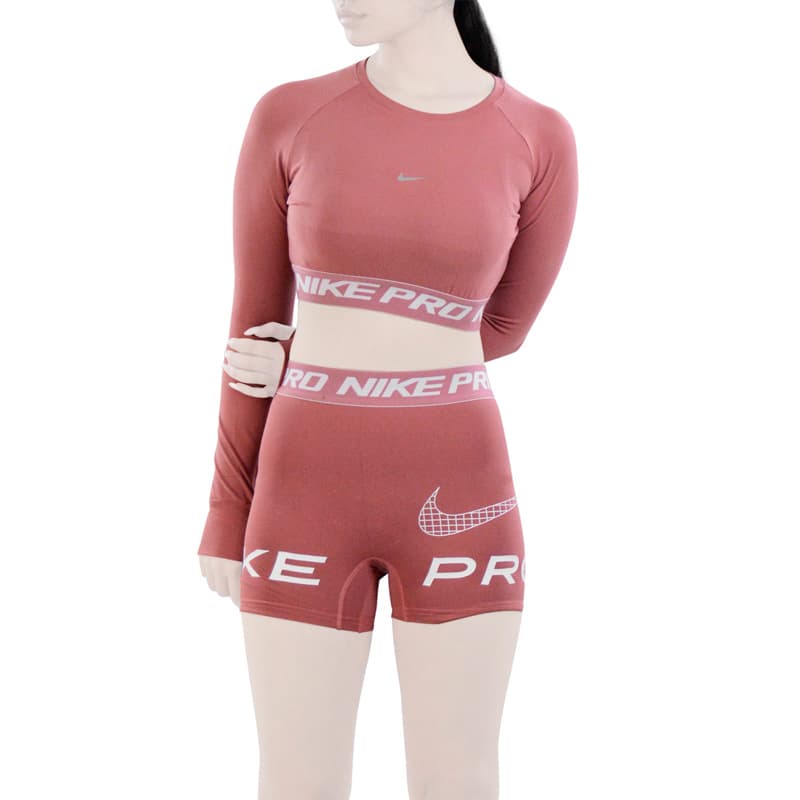 ست نیم تنه و کشاله بند ورزشی زنانه مدل Dri Fit-612 صورتی