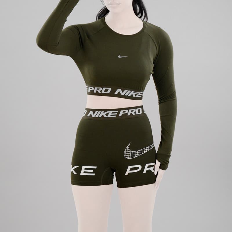 ست نیم تنه و کشاله بند ورزشی زنانه مدل Dri Fit-612 یشمی — تصویر ۳