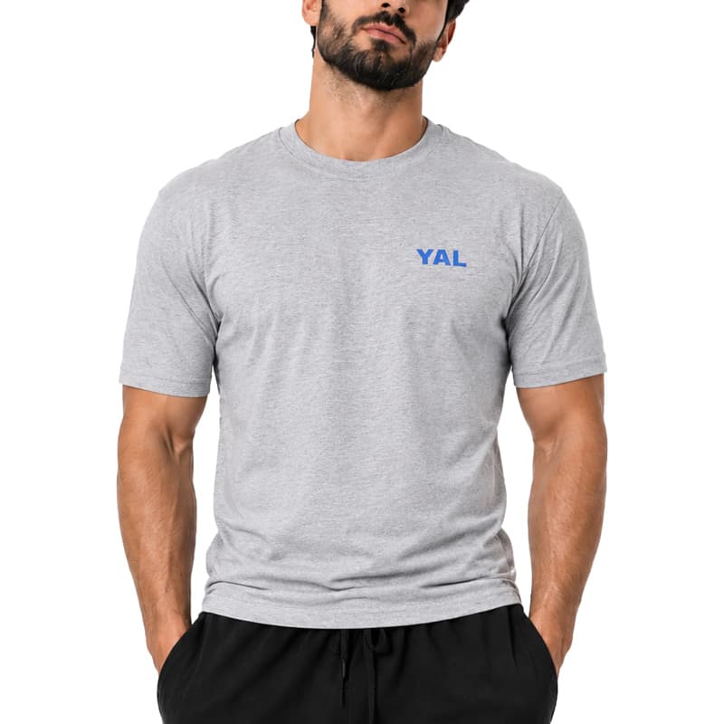 تیشرت بیسیک اسپرت یل مدل CN-Yal-26035 طوسی روشن — تصویر ۳