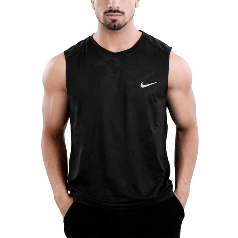 رکابی ورزشی مردانه نایک مدل Dri Fit-6920 چریکی مشکی