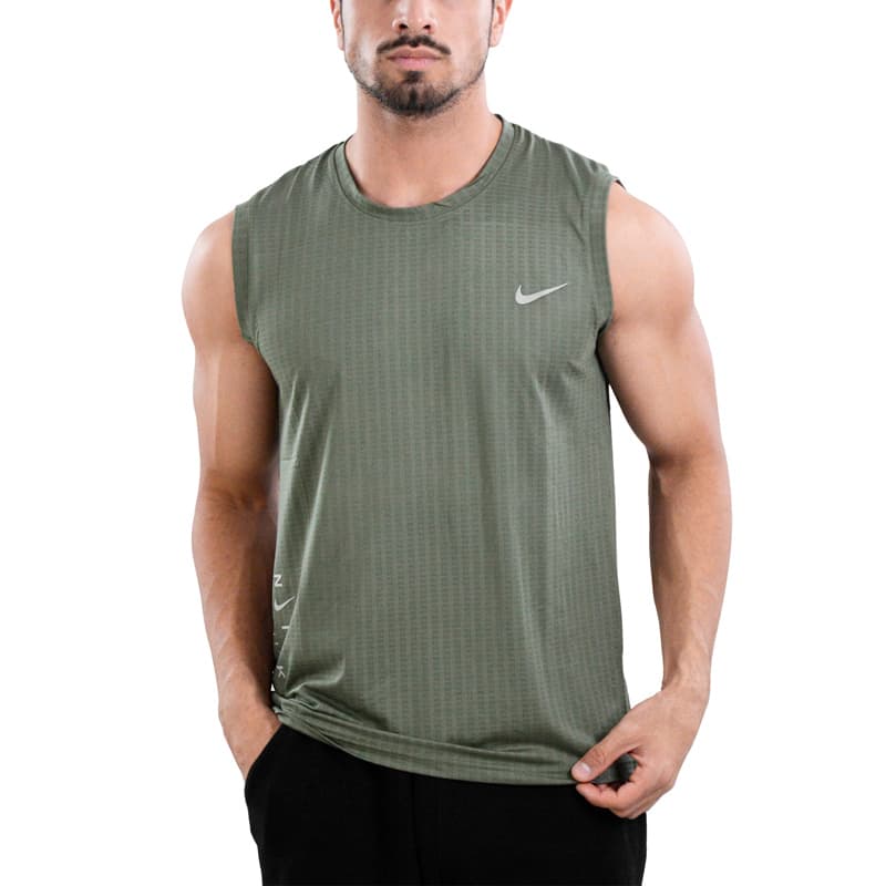 رکابی ورزشی مردانه نایک مدل Dri Fit-033 یشمی