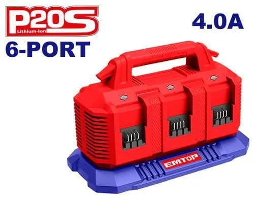 شارژر باتری 6 خروجی 20 ولت امتاپ EMTOP مدل EFCR2064
