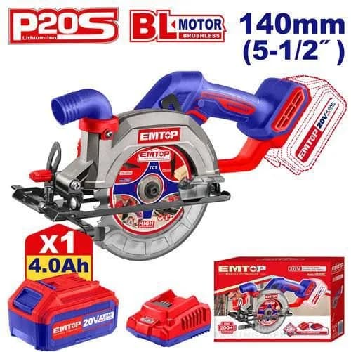 اره گردبر شارژی 20 ولت امتاپ EMTOP مدل ELCS14021