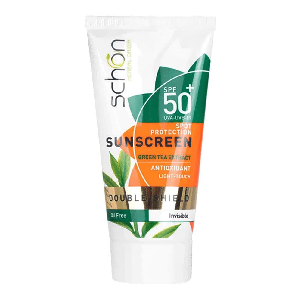 ضد آفتاب دابل شیلد فاقد چربی بی‌رنگ +SPF50چای سبز شون — تصویر ۲
