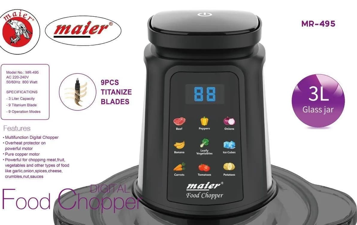 خردکن مایر مدل MR-495 ظرفیت ۳ لیتر با ۹ تیغه — تصویر ۸