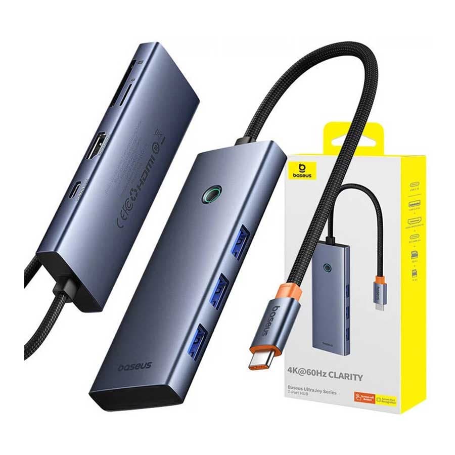 هاب USB-C هفت پورت بیسوس مدل UltraJoy B00052803811-00 — تصویر ۵