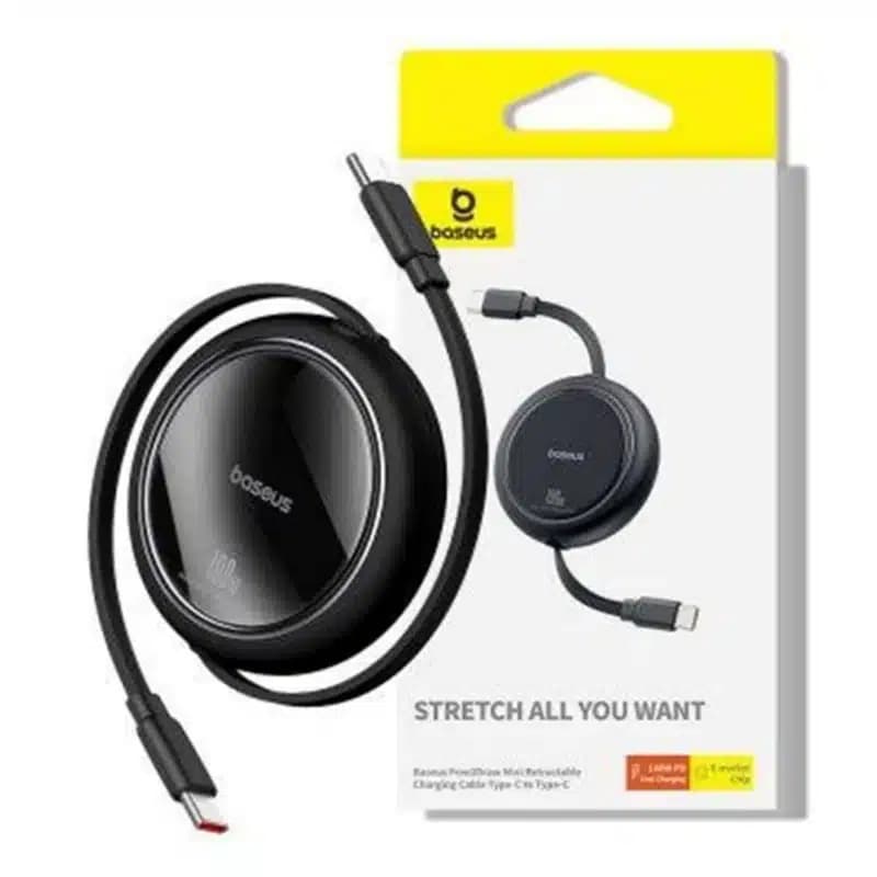 کابل USB-C بیسوس مدل Free2Draw Mini Retractable 100W طول 1 متر — تصویر ۵