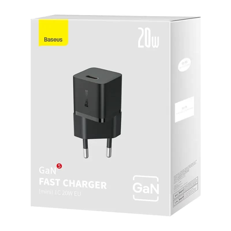 شارژر دیواری باسئوس مدل GaN5 EU CCGN050101 توان 20 وات — تصویر ۳