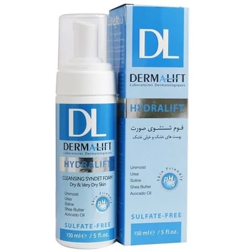 درمالیفت- فوم شستشوی صورت (مناسب پوست های خشک و خیلی خشک) 150ml — تصویر ۳