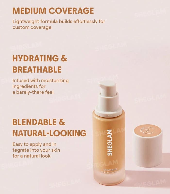 کرم پودر شیگلم مدل اسکین‌فینیت (SHEGLAM Skinfinite High-Coverage) — تصویر ۳
