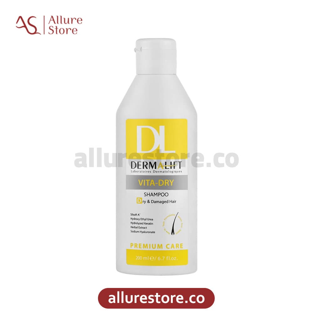 درمالیفت- شامپو مناسب موهای خشک و آسیب دیده (فری سولفات) 200ml — تصویر ۷