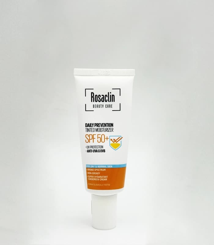 کرم ضد آفتاب مرطوب‌کننده رزاکلین مخصوص پوست نرمال و خشک (SPF 50)