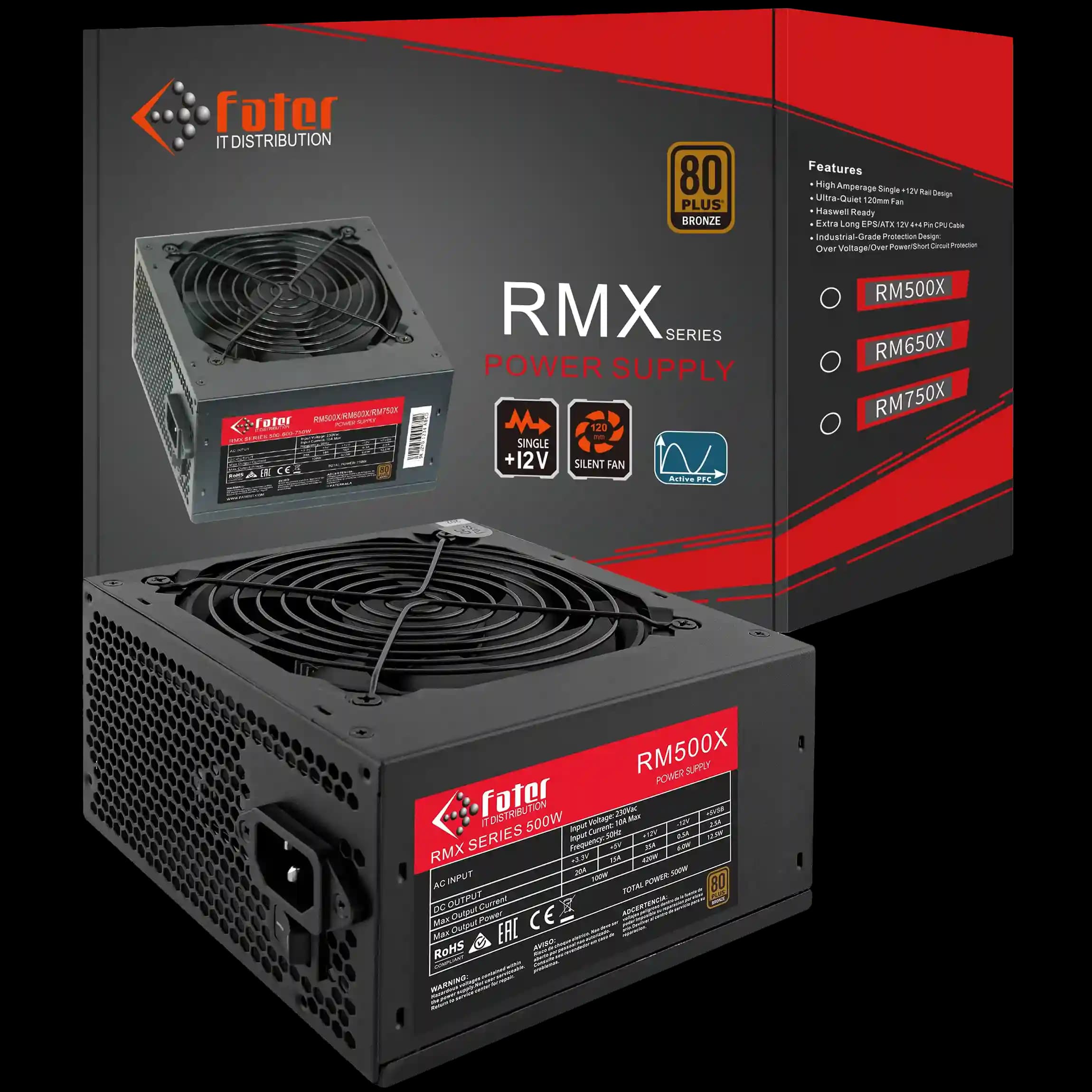 پاور کامپیوتر 500 وات فاطر مدل Fater RM500X 80+ Bronze — تصویر ۸