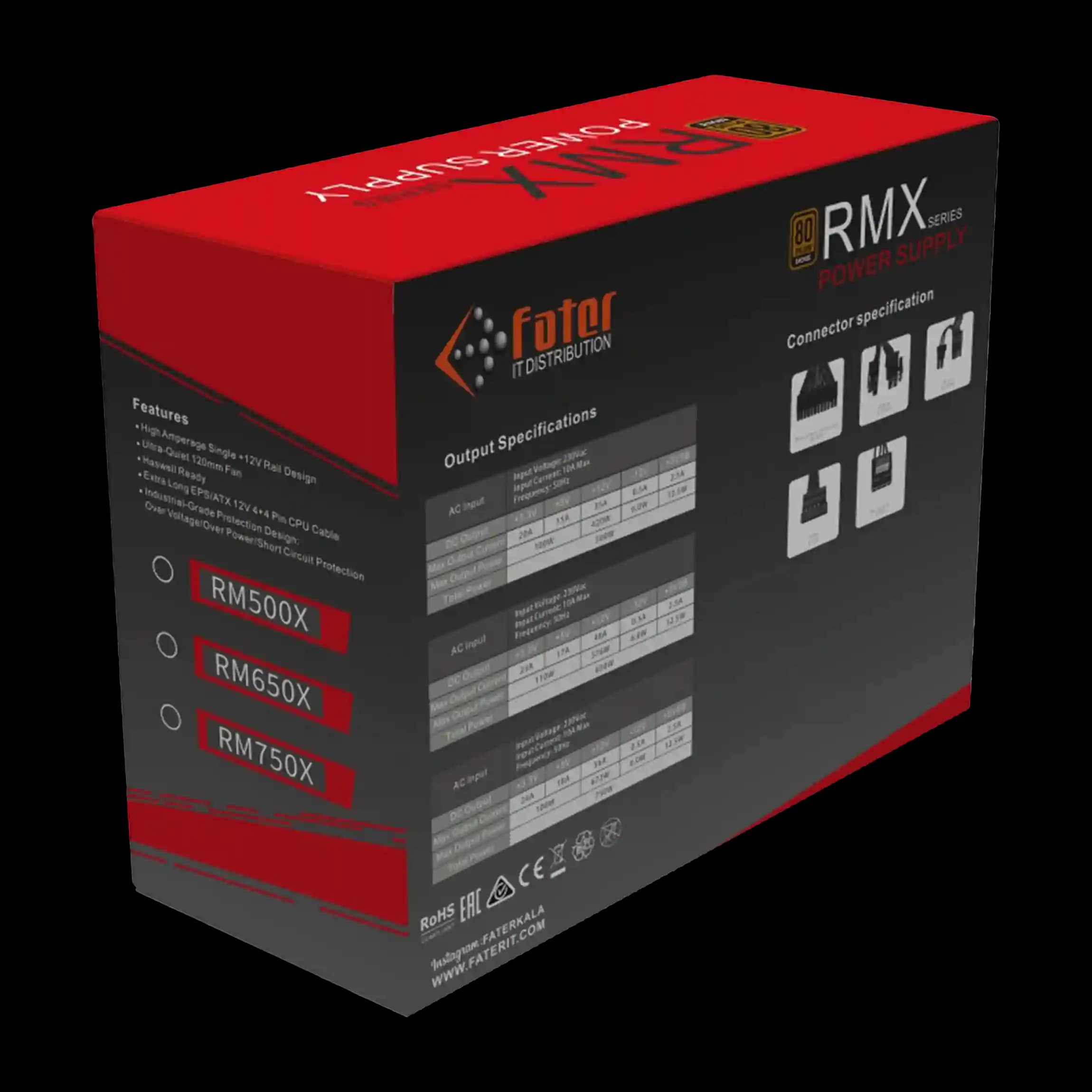 پاور کامپیوتر 500 وات فاطر مدل Fater RM500X 80+ Bronze — تصویر ۹